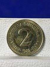 2 DINARA 1982 JUGOSLAVIA COIN