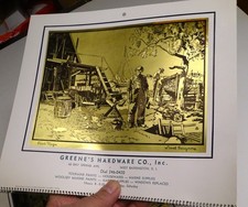 Calendari RI 1968 e 1969 Greene's Hardware West Barrington; Lionel Barrymore Art