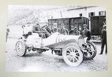 RISTAMPA FOTO VECCHIA 1908 GERMANIA AUTOMOBILISMO AUTO D'EPOCA OTTO HIERONIMUS