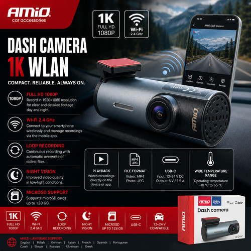 Amio dash camera wlan full - camera,
