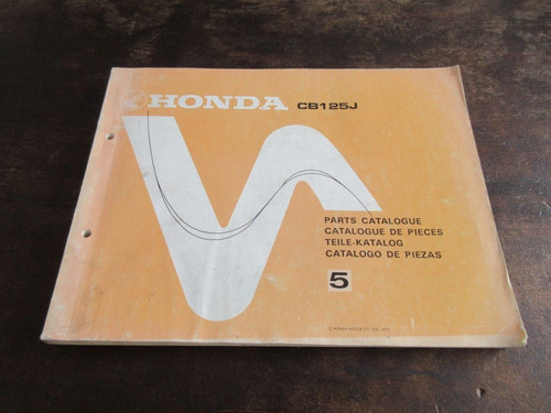 Honda cb125j 1979 parts list - 1979,