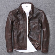 Giacca pelle uomo slim fit