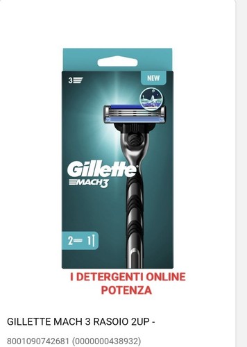 Gillette mach3 rasoio - rasoio, +