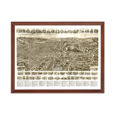 Old Map of Fitchburg, MA 1915