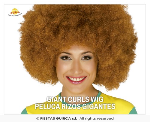 Parrucca rosso castano riccia - parrucca,