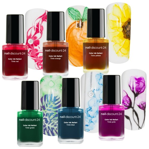 Ink color nailart - nailart, colore