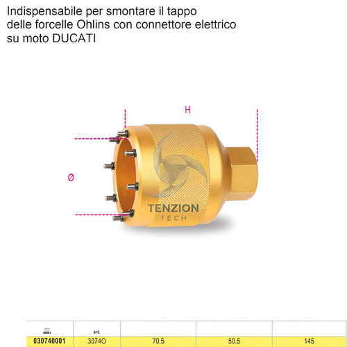 Chiave per tappi forcelle - per,