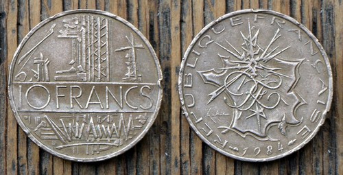 Moneta francia franchi 1984 - francia, 10
