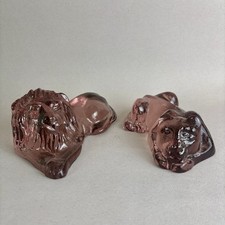 Coppia Scultura In Vetro Nason & C. Leone E Leonessa