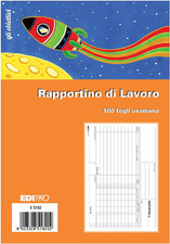 - E5182 - Blocco Rapportino Di Lavoro 100 Fogli Uso Mano F.To 22X14,8