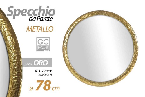 Specchio parete tondo in - parete,