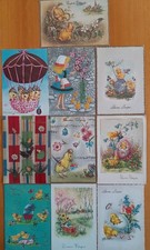BUONA PASQUA - PULCINI - 10 VECCHIE CARTOLINE AUGURALI DIVERSE - FORMATO GRANDE