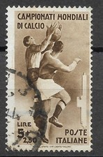 SCONTO 95%. Regno 1934 - Mondiali di calcio 5l.+2,50 usato originale