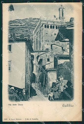 Perugia gubbio cartolina - gubbio,