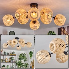 HOFSTEIN Basto plafoniera lampada soggiorno plafoniera lampada bambù boho