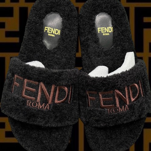 Ciabatte donna fendi marrone - ciabatte,