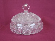 CIOTOLA CON PERCHIO DI CRISTALLO VINTAGE PORTA CARAMELLE CENTROTAVOLA BONBON SR5