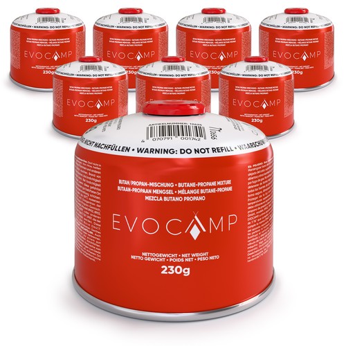 Evocamp cartucce gas 230g - 8x,