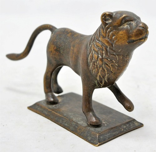 Antico ottone leone statuina - antico,