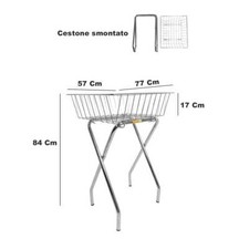 CESTONE IN METALLO ACCIAIO