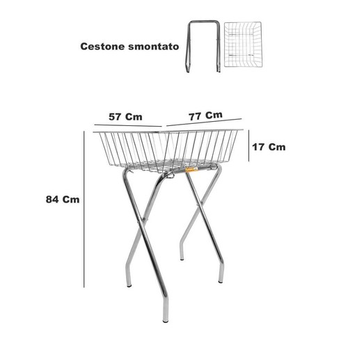Cestone metallo acciaio - in,