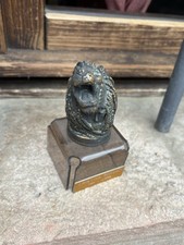 Scultura Bronzetto Cristina Roncati Modena Testina Leone Lions Vintage