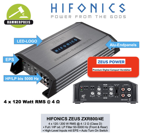 Hifonics zxr800 classe d - classe,