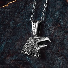 Collana testa aquila pietra - testa,