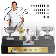 Roger Federer Tennis Grande Slam Vetrina Trofeo in Metallo con Vetrina