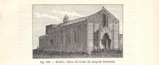Stampa antica BRINDISI chiesa