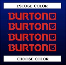 4 X PEGATINAS - STICKER - VINILO - LAMINA - PACK- SNOWBOARD - SPONSOR - BURTON
