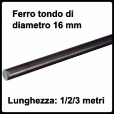 Barra tonda in ferro tondo pieno liscio tondino profilo barre da di 16 mm sp