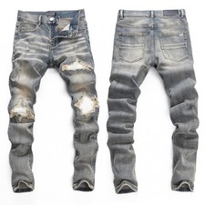 Jeans Uomo Strappato Elastico