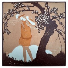 Original 1926 Italian Woodcut