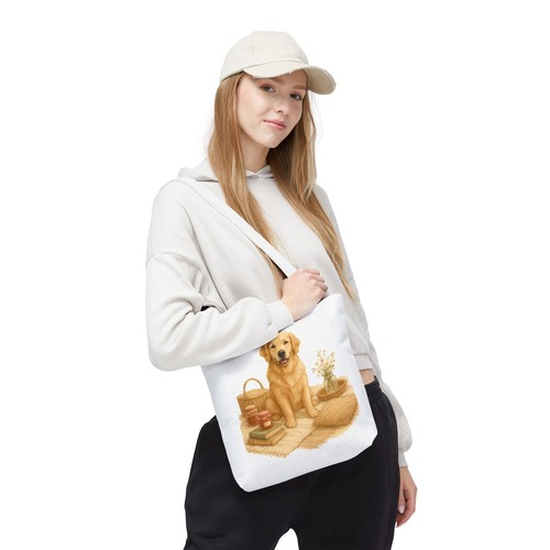 Golden retriever tote bag - golden,