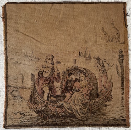Antico arazzo tessuto - , scena