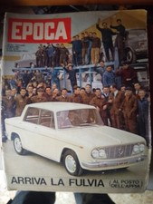 Rivista Epoca lancia Fulvia 1963 n'650 presentazione nuova auto macchina 