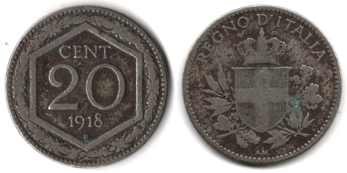 Italia centesimi 1918 - centesimi,