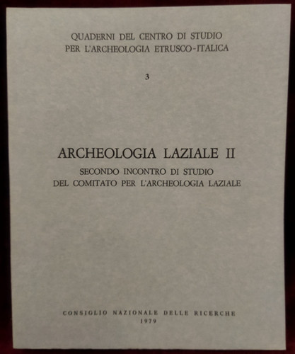 Archeologia laziale cnr - -,