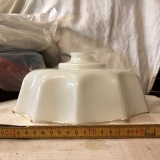 Paralume VINTAGE anni 40 in vetro soffiato bianco latte