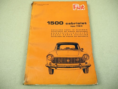 Fiat 1500 118k lista ricambi - fiat,
