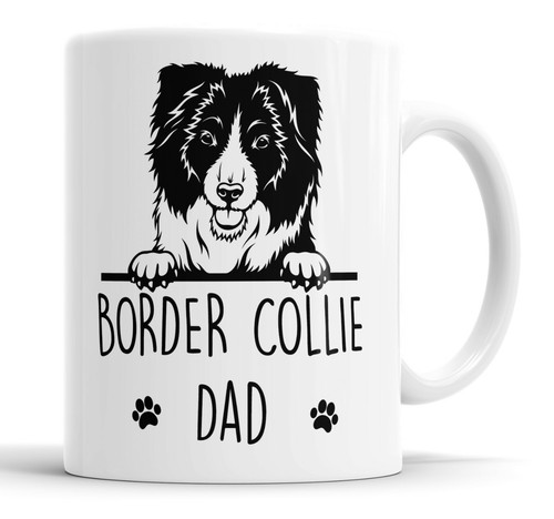 Border collie dad mug - border,
