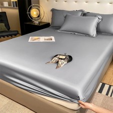 Lenzuolo Coprimaterasso in Seta di Gelso Naturale Queen King Size Personalizzato 