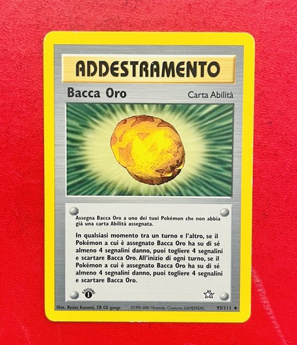 Lotto carte pokemon bacca - bacca, oro