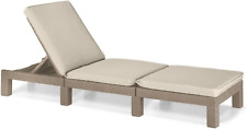 Allibert - Lettino in Resina Antiurto Con Cuscino Cappuccino195X65X22H