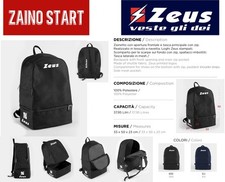 ZAINO ZEUS Mod. START con fondo rigido x Calcio Volley Basket Atletica Palestra