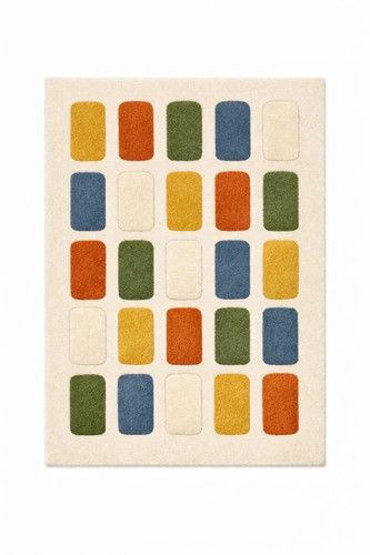 Tappeto colorato trapuntato - , a