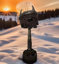 🌈  Scultura a mano pezzo unico King Skull Metal  No Ugo Nespolo - Pomodoro