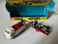 CORGI TOYS GIFT SET N. 6 VOLKSWAGEN RACING CAR+ F1COOPER M.+CARRELLO+BOX