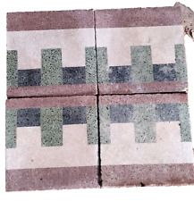 49  mattonelle riggiole in  graniglia di cemento